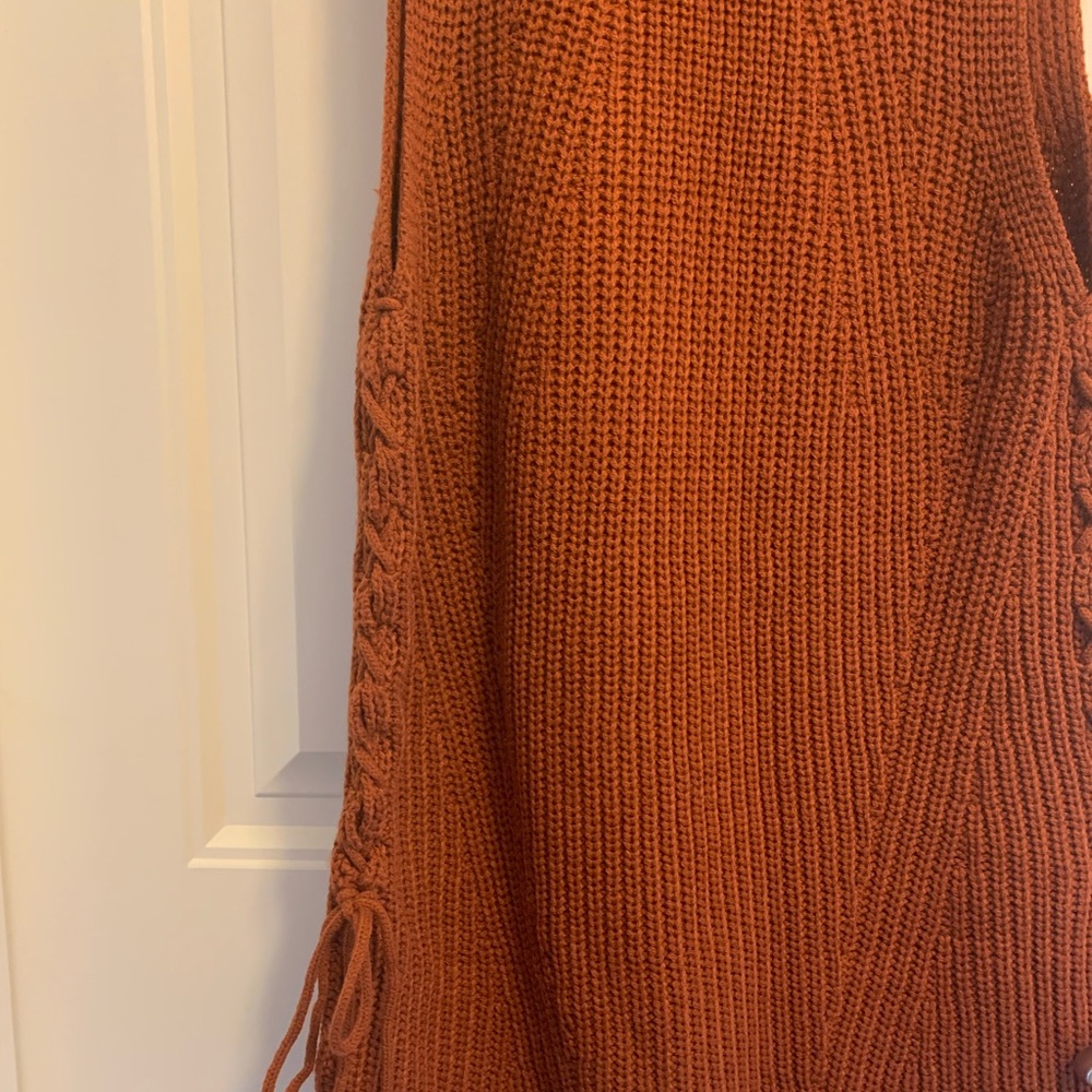 Forever 21, Size S, Burnt Orange / Rust Brown Sleeveless Knit Sweater Dress, EUC